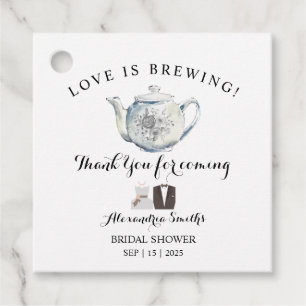 Étiquettes Cadeau Merci pour le thé à venir Douche Favor Tags