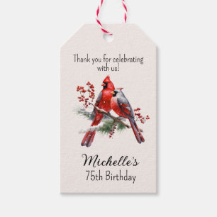 Étiquettes-cadeau Merci pour les 75 ans des Cardinals rouges