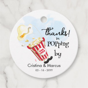 Étiquettes Cadeau Merci pour l'événement de pop-corn By