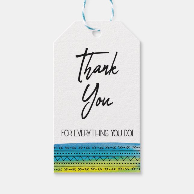 Étiquettes-cadeau Merci pour tout ce que vous faites (Devant)