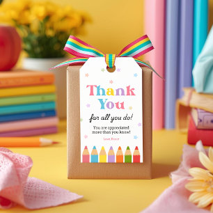 Étiquettes-cadeau Merci pour tout ce que vous faites pour l'apprécia