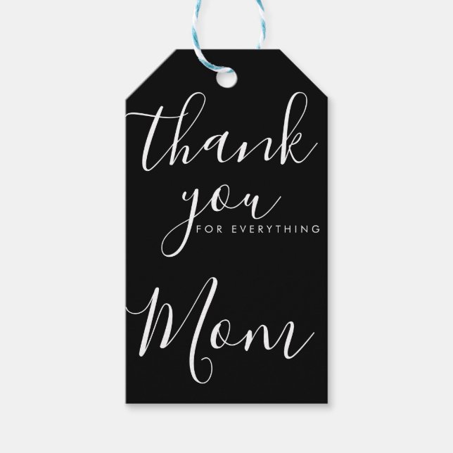 Étiquettes-cadeau MERCI POUR tout éditable carte mère cadeau T (Devant)