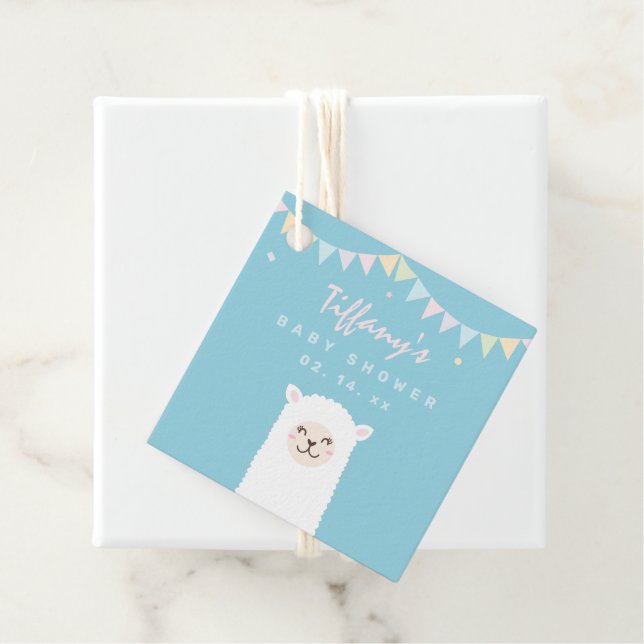Étiquettes Cadeau Merci Pour Venir Baby shower Llama Momma Cute (En situation)