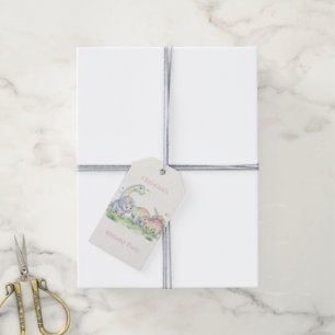 Étiquettes-cadeau Merci pour votre fête d'anniversaire de dinosaure