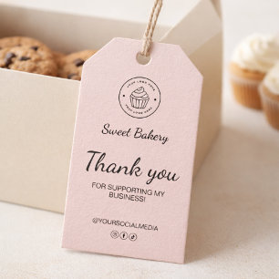 Étiquettes-cadeau Merci pour votre logo personnalisé de boulangerie