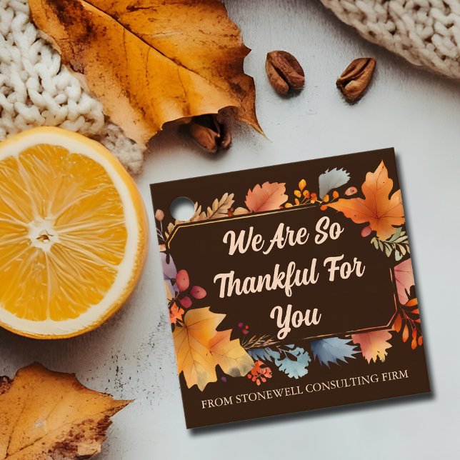 Étiquettes Cadeau Merci Pour Vous Compagnie Personnalisée Fête Thank (Créateur téléchargé)