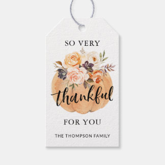 Étiquettes-cadeau Merci Pour Vous Merci D'Action De Grâce