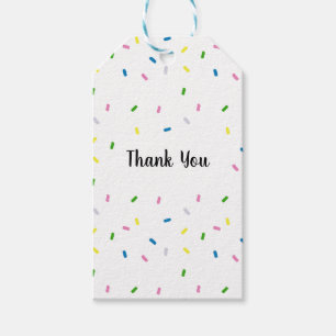 Étiquettes-cadeau Merci Rainbow Sprinkings Motif
