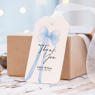 Étiquettes-cadeau Merci Ruban Bleu 