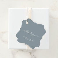 Merci Script Dusty Blue Sea Mariage en verre