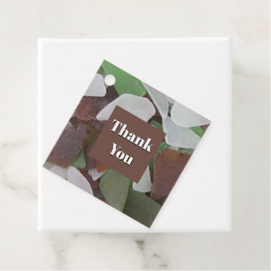 Étiquettes Cadeau Merci Sea Glass Photo Multifonction Merci