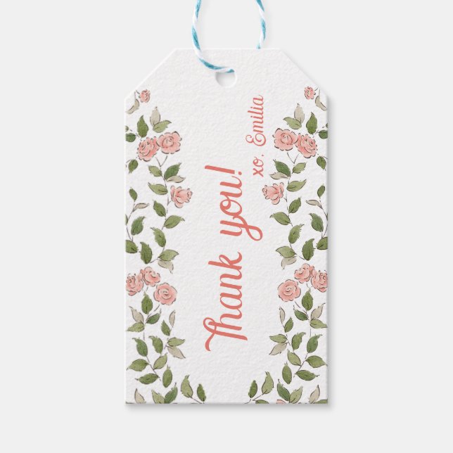 Étiquettes-cadeau Merci Tag Princesse Swan (Devant)