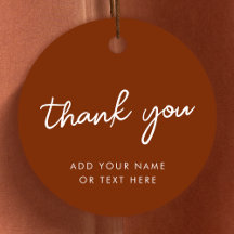 Merci Tags Favoris | Terre cuite orangée brûlée