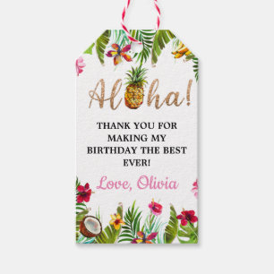 Étiquettes-cadeau Merci tropical d'Aloha Tag