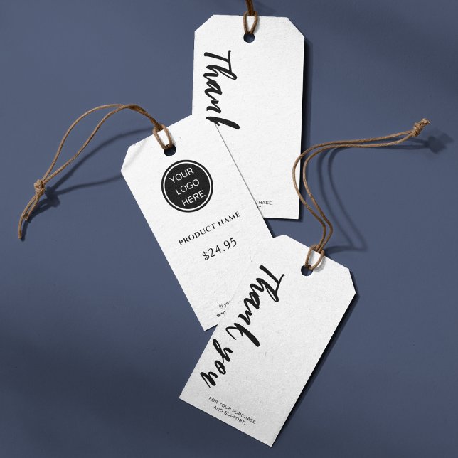 Étiquettes-cadeau Merci Typographie l Clean Price Display (Créateur téléchargé)