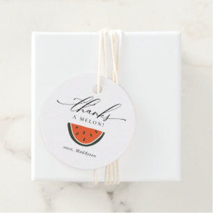 Étiquettes Cadeau Merci un Anniversaire de Melon