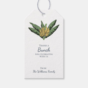 Étiquettes-cadeau Merci un Merci de banane bleu marine