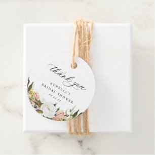 Étiquettes Cadeau Merci végétal vintage