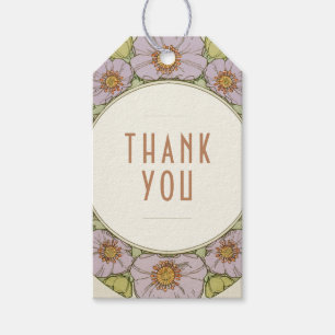 Étiquettes-cadeau Merci Vintage Art Nouveau Mucha Tags cadeaux
