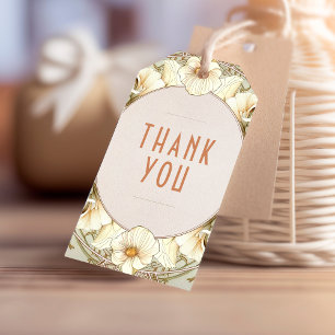 Étiquettes-cadeau Merci Vintage Art Nouveau Mucha Tags cadeaux