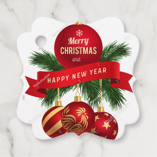 Étiquettes Cadeau Meri Noël (Devant)