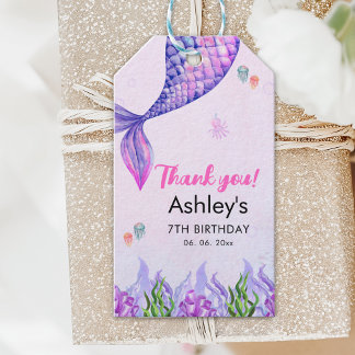 Étiquettes-cadeau Mermaid Birthday Gift Tags for Girls