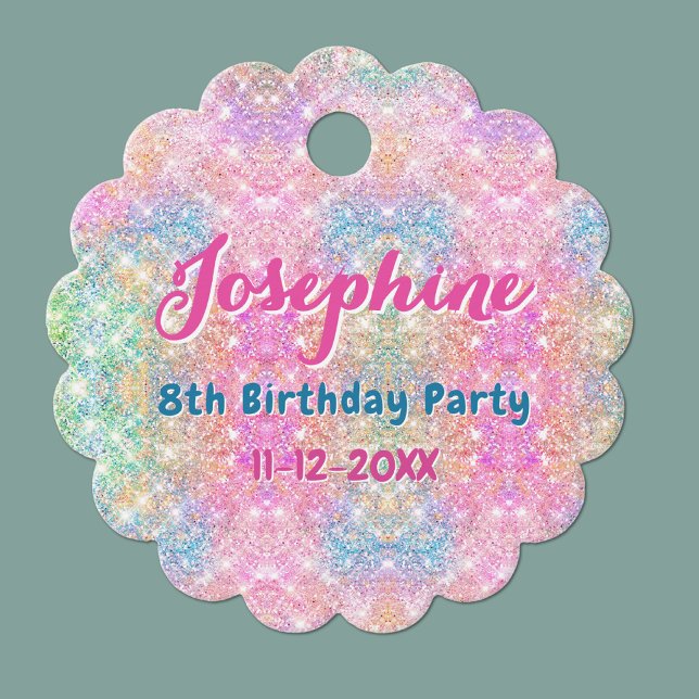 Étiquettes Cadeau Mermaid colorful whimsical birthday custom (Créateur téléchargé)