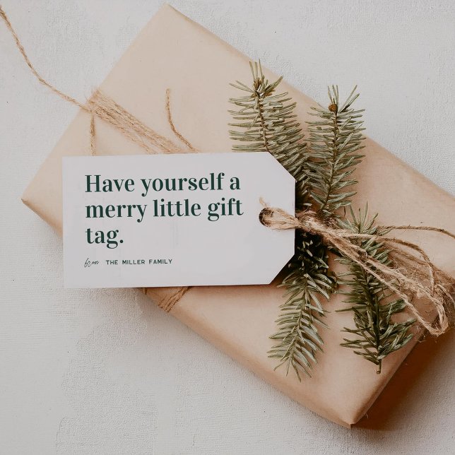 Étiquettes-cadeau Merry Little | Noël mou (Créateur téléchargé)