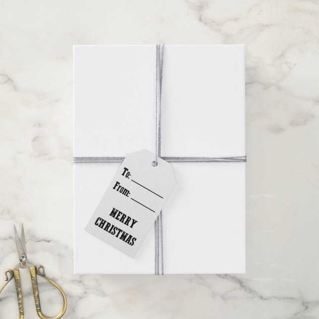 ÉTIQUETTES-CADEAU MERRY NOËL (Avec de la ficelle)