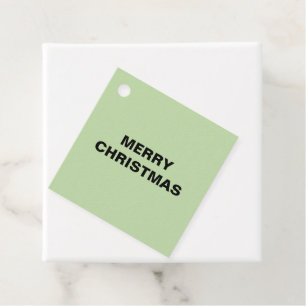 ÉTIQUETTES CADEAU MERRY NOËL SIMPLE BALISE BLANCHE