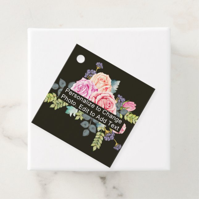 Étiquettes Cadeau Message de nom de l'illustration personnalisée (En situation)