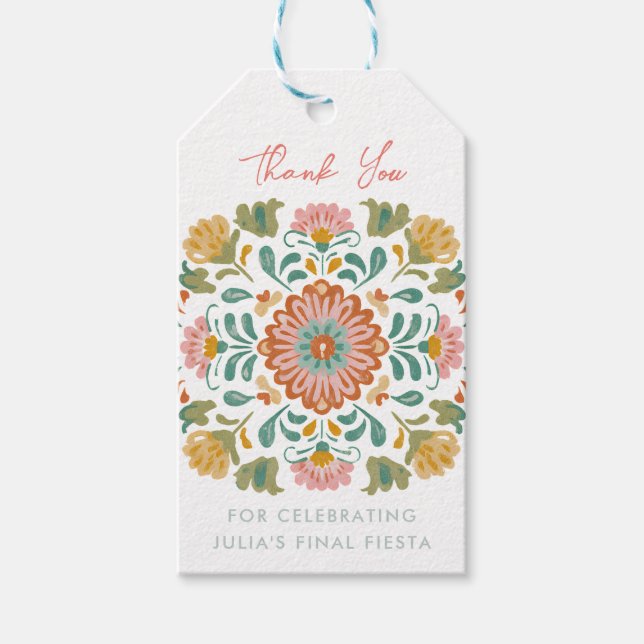 Étiquettes-cadeau Mexical Talavera Final Fiesta Talavera (Devant)