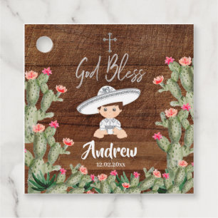 Étiquettes Cadeau Mexique Silver Boy Charro Favoriser Tags