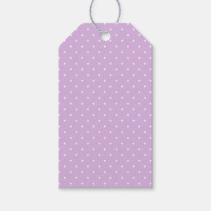 Étiquettes-cadeau Micro pois blanc - Lilas doux