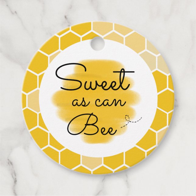 Étiquettes Cadeau Miel Abeille Sucrée Comme Peut Être Baby shower (Devant)