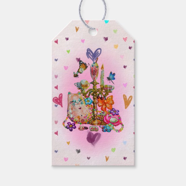 Étiquettes-cadeau Mignon Pastel (Devant)