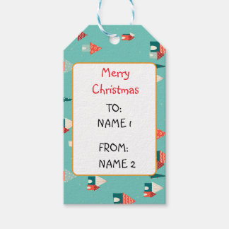 Étiquettes-cadeau Mignonne Joyeuse Ville de Noël