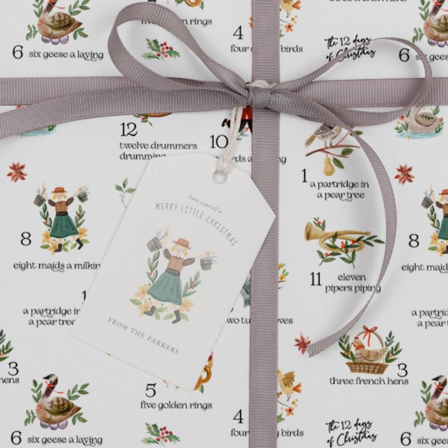 Étiquettes-cadeau Militants domestiques | 12 Jour de Noël (Créateur téléchargé)