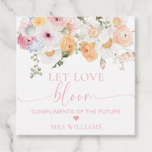 Étiquettes Cadeau Millie Floral Faveur Faites L'amour S'épanouir