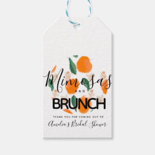 Étiquettes-cadeau Mimosa Brunch Dessin à la Main Baby Shower