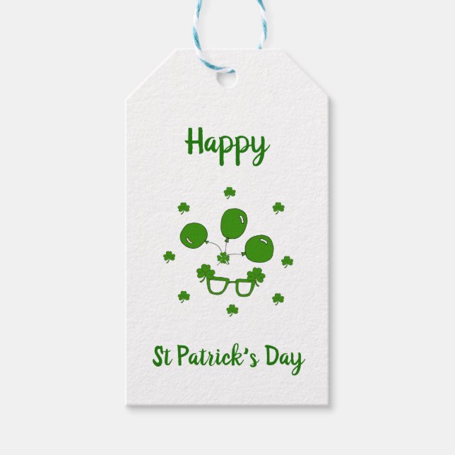 Étiquettes-cadeau Mini Mignonne Bonne St Patrick Joyeuse Journée (Devant)