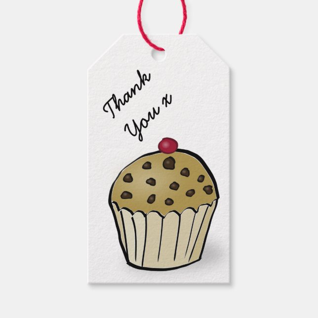 Étiquettes-cadeau Mini Muffins Thank You (Devant)