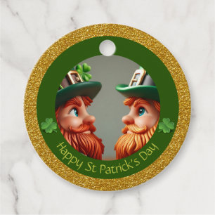 Étiquettes Cadeau Miniature Leprechaun St Patrick's Day Merci RFT04