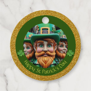 Étiquettes Cadeau Miniature Leprechaun St Patrick's Day Merci RFT09