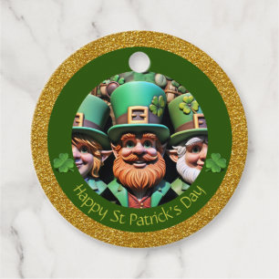 Étiquettes Cadeau Miniature Leprechaun St Patrick's Day Merci RFT11