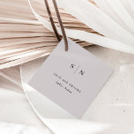 Étiquettes Cadeau Minimal and Chic | Thank You Soft Gray Wedding<br><div class="desc">These elegant,  modern wedding or bridal shower favor tags say "love and thanks",  and feature a simple light gray and black text design that exudes minimalist style. Add your initials or monogram to make them completely your own.</div>