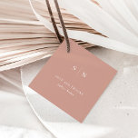 Étiquettes Cadeau Minimal et chic | Merci Mariage en terre cuite<br><div class="desc">Ces élégantes étiquettes de mariage moderne ou de douche nuptiale "amour et merci",  et disposent d'un design simple en terre cuite et en texte blanc qui respire le style minimaliste. Ajoutez vos initiales ou votre monogramme pour les rendre complètement vôtres.</div>