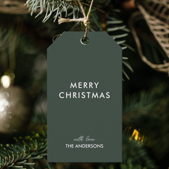 Étiquettes-cadeau Minimal Merry Christmas (Créateur téléchargé)