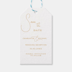 Étiquettes-cadeau Minimal moderne "ENREGISTRER LA DATE"