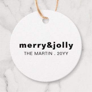 Étiquettes Cadeau Minimalist Christmas Holiday Favor Tag Design